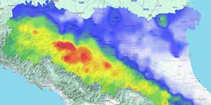 Allerta rossa in corso per piene dei fiumi, i dati di pioggia