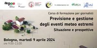 Eventi meteo estremi, il 9 aprile corso di formazione per giornalisti