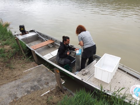 Campionamento sul fiume Po, preparazione