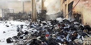 Incendio in ditta tessile a Reggiolo (RE)