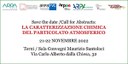 La caratterizzazione chimica del particolato atmosferico