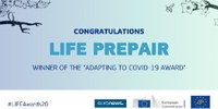 Life Prepair vince l'Adapting to covid-19 Award