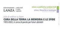 Webinar “Cura della Terra: la memoria e le sfide”