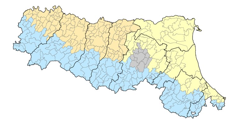 Mappa zonizzazione Emilia-Romagna
