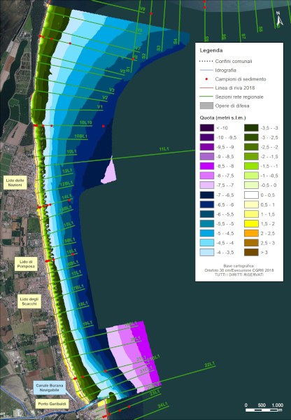 Mappa topo-batimetrica al 2018