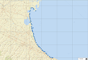 Rete geodetica della costa